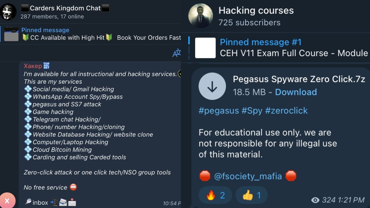 cloudsek telegram pegasus CloudSEK investigation